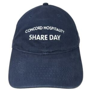 Apollo USA Concord Hospitality Share Day Blue Baseball Cap One Size Logo Hat